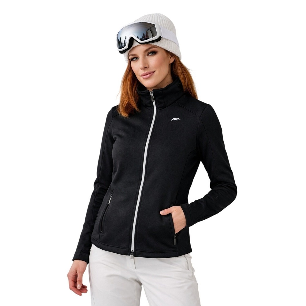 KJUS Milena Jacket Black Athletic Zip Technical Performance Wear 36/S